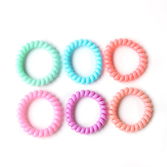 Wholesale Elastic Phone Ring And Hair Tie Band In Tpu Material With Curve Pattern And Printing Process For Women Simple Retro Style