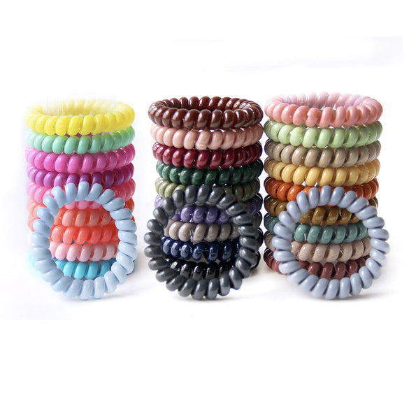 Wholesale Elastic Phone Ring And Hair Tie Band In Tpu Material With Curve Pattern And Printing Process For Women Simple Retro Style