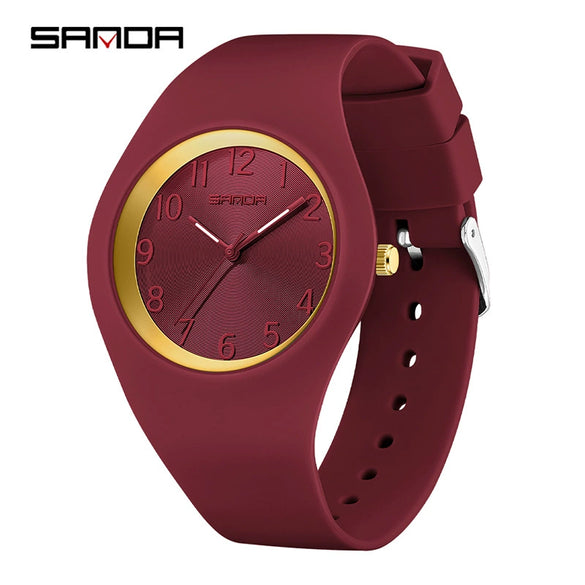 Wholesale Electronic Watch Silicone Strap Zinc Alloy Case Round Dial Light Luxury Style Unisex For Students