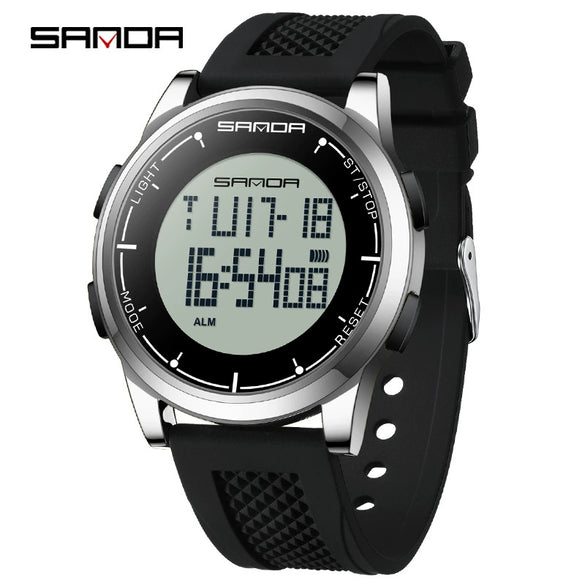 Wholesale Electronic Watch Zinc Alloy Case Silicone Strap High Hardness Mineral Tempered Glass Mirror Simple Luminous Waterproof Fashion Trendy For Students