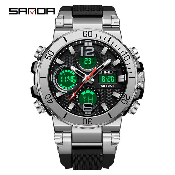 Wholesale Electronic Watch Zinc Alloyabs Case Acrylic Mirror Round Dial Men's Watch For Students With Multifunctional Luminous Waterproof Outdoor Sports And Casual Style
