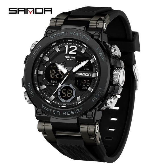 Wholesale Electronic Watch Zinc Alloyabs Case Acrylic Mirror Round Dial Men's Watch For Students With Multifunctional Luminous Waterproof Outdoor Sports And Casual Style