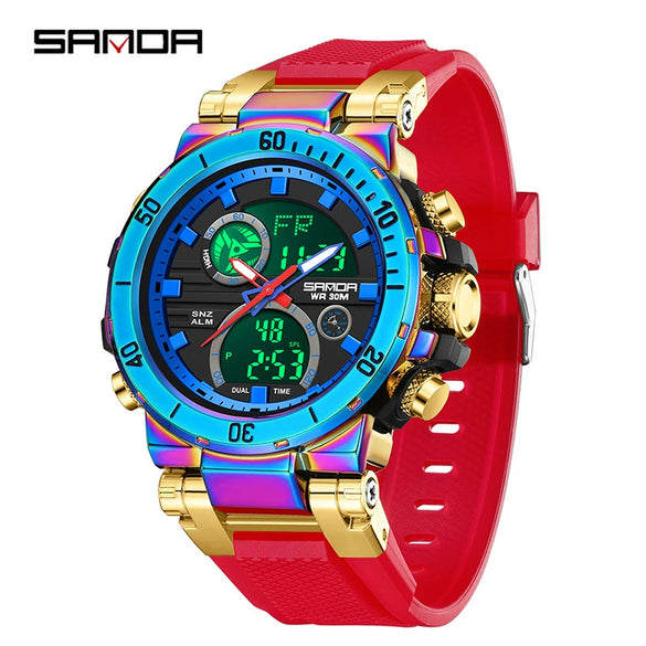 Wholesale Electronic Watch Zinc Alloyabs Case Acrylic Mirror Round Dial Men's Watch For Students With Multifunctional Luminous Waterproof Outdoor Sports And Casual Style