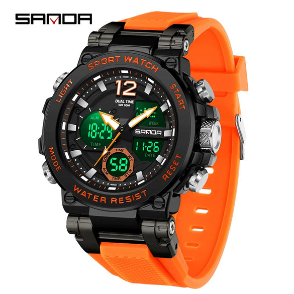 Wholesale Electronic Watch Zinc Alloyabs Case Acrylic Mirror Round Dial Men's Watch For Students With Multifunctional Luminous Waterproof Outdoor Sports And Casual Style