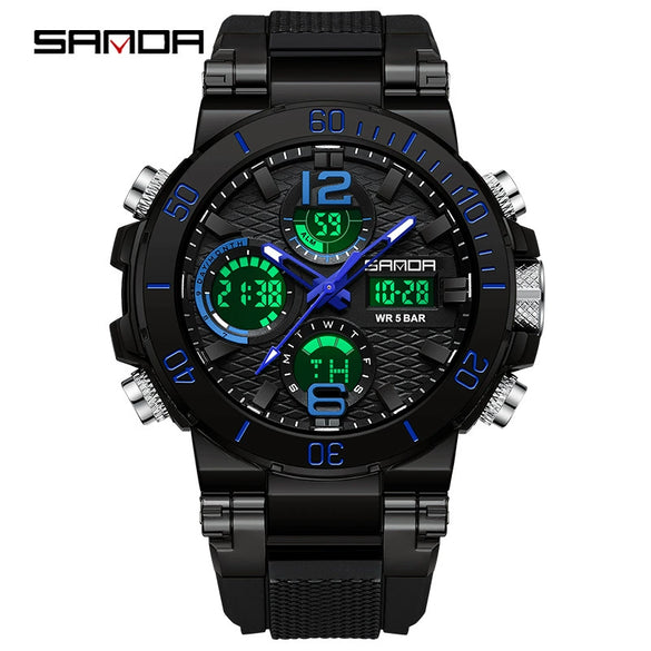 Wholesale Electronic Watch Zinc Alloyabs Case Acrylic Mirror Round Dial Men's Watch For Students With Multifunctional Luminous Waterproof Outdoor Sports And Casual Style