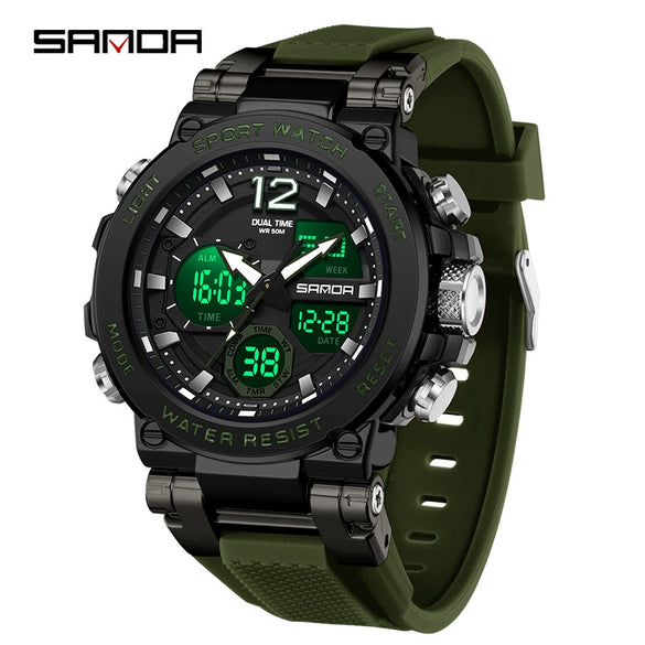 Wholesale Electronic Watch Zinc Alloyabs Case Acrylic Mirror Round Dial Men's Watch For Students With Multifunctional Luminous Waterproof Outdoor Sports And Casual Style