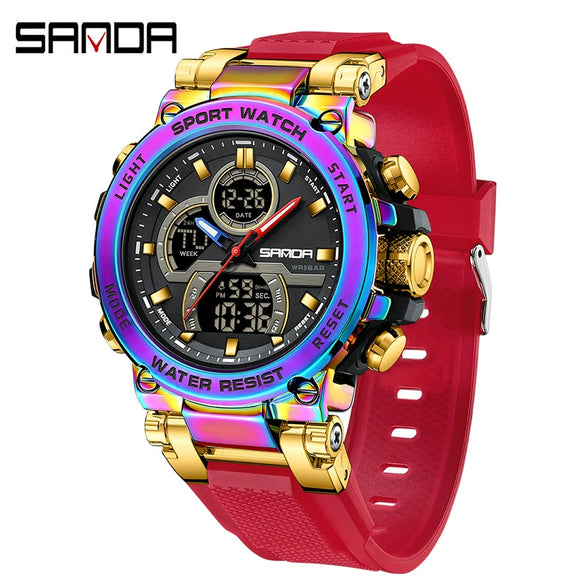 Wholesale Electronic Watch Zinc Alloyabs Case Acrylic Mirror Round Dial Men's Watch For Students With Multifunctional Luminous Waterproof Outdoor Sports And Casual Style