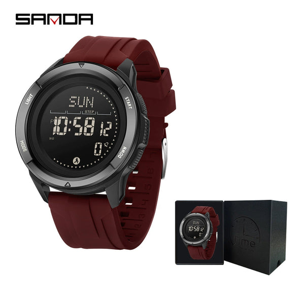 Wholesale Electronic Watch Zinc Alloyabs Case Silicone Band Round Dial Minimalist Style Waterproof Sports Watch
