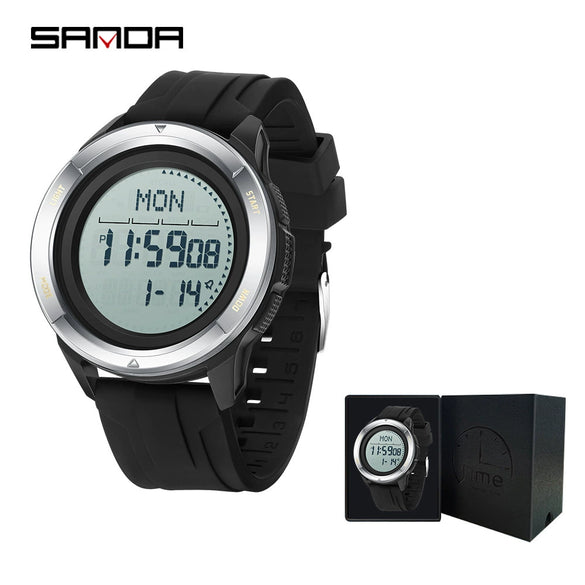 Wholesale Electronic Watch Zinc Alloyabs Case Silicone Band Round Dial Minimalist Style Waterproof Sports Watch