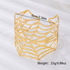 Wholesale Electroplated Alloy Spider Web Wide Hollow Exaggerated Geometric Open Design Bracelet Jewelry Accessory