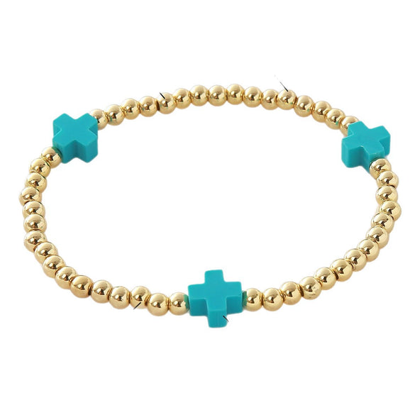 Wholesale Electroplated Copper Cross Bracelet For Women And Unisex Fashionable Simple And Versatile