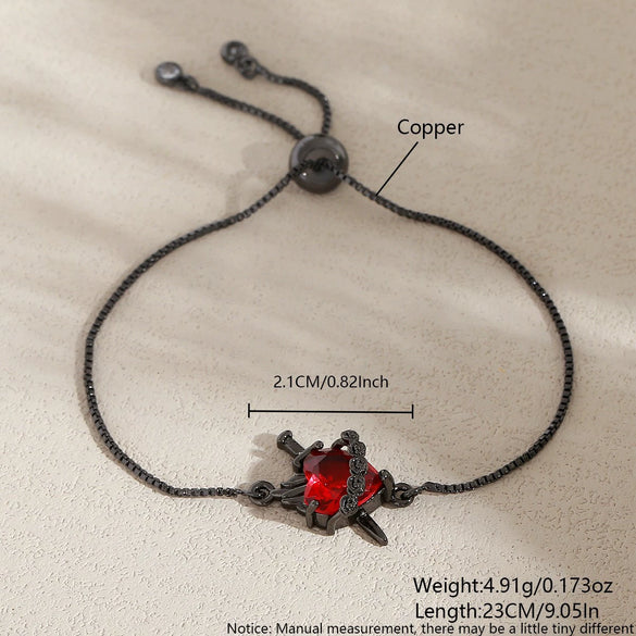 Wholesale Electroplated Copper Heartshaped Bracelet For Unisex