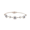 Wholesale Electroplated Geometric Devil's Eye Sunflower Stainless Steel Bracelet Jewelry