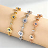 Wholesale Electroplated Geometric Devil's Eye Sunflower Stainless Steel Bracelet Jewelry