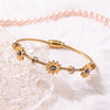 Wholesale Electroplated Geometric Devil's Eye Sunflower Stainless Steel Bracelet Jewelry