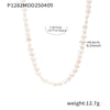 Wholesale Electroplated Geometric Freshwater Pearl And Titanium Steel Necklace For Unisex Simple And Minimalist Style