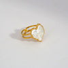 Wholesale Electroplated Geometric Heart Open Ring Stainless Steel Jewelry For Women And Men