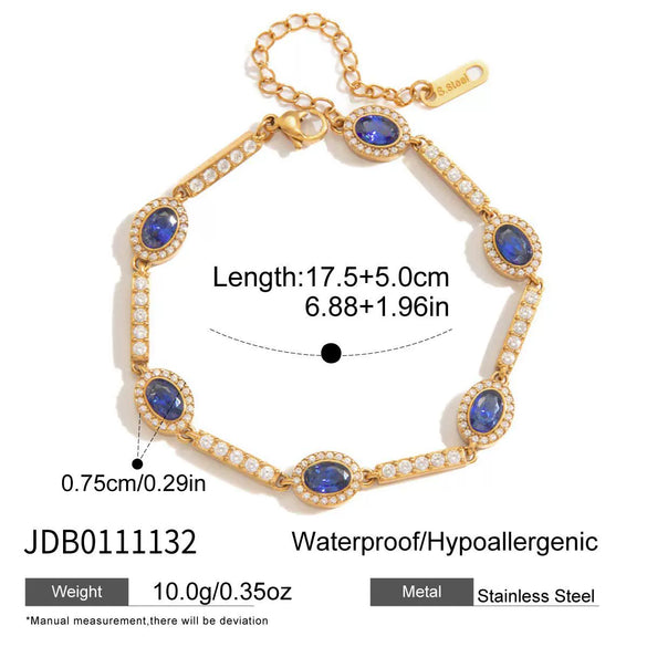 Wholesale Electroplated Geometric Heartshaped Stainless Steel Bracelet For Women