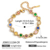 Wholesale Electroplated Geometric Heartshaped Stainless Steel Bracelet For Women