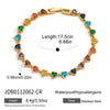 Wholesale Electroplated Geometric Heartshaped Stainless Steel Bracelet For Women