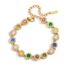 Wholesale Electroplated Geometric Heartshaped Stainless Steel Bracelet For Women