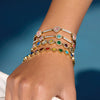 Wholesale Electroplated Geometric Heartshaped Stainless Steel Bracelet For Women