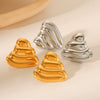 Wholesale Electroplated Geometric Heartshaped Stainless Steel Women's Earrings