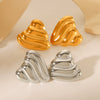 Wholesale Electroplated Geometric Heartshaped Stainless Steel Women's Earrings
