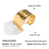 Wholesale Electroplated Geometric Light Luxury Stainless Steel Hammered Texture Open Bracelet Jewelry Accessories