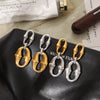 Wholesale Electroplated Geometric Oval Horseshoeshaped Stainless Steel Earrings For Women