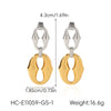 Wholesale Electroplated Geometric Oval Horseshoeshaped Stainless Steel Earrings For Women