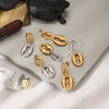 Wholesale Electroplated Geometric Oval Horseshoeshaped Stainless Steel Earrings For Women