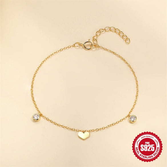 Wholesale Electroplated Geometric S925 Sterling Silver Bracelet For Women