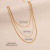Wholesale Electroplated Geometric Stainless Steel And Titanium Steel 3Layer Clavicle Snake Bone Chain Unisex Necklace For Women