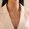 Wholesale Electroplated Geometric Stainless Steel And Titanium Steel 3Layer Clavicle Snake Bone Chain Unisex Necklace For Women