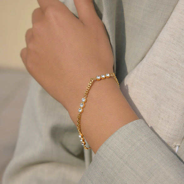 Wholesale Electroplated Geometric Stainless Steel Bracelet For Women