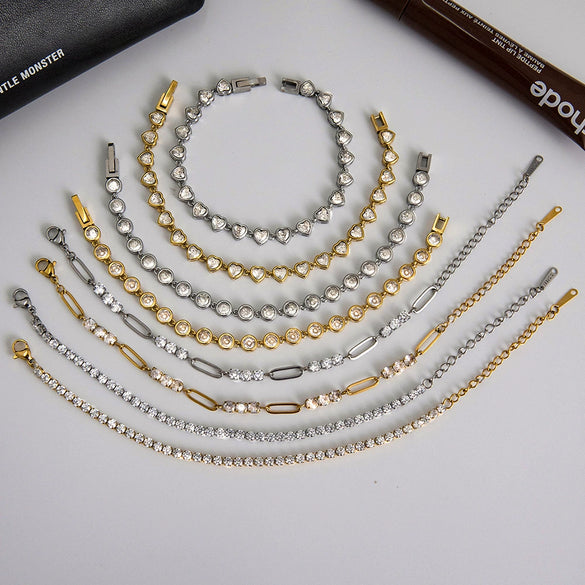 Wholesale Electroplated Geometric Stainless Steel Bracelet For Women