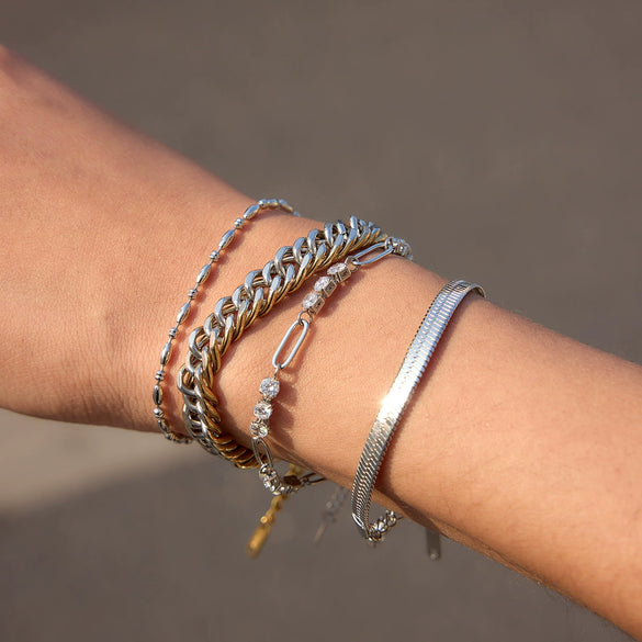 Wholesale Electroplated Geometric Stainless Steel Bracelet For Women