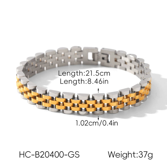 Wholesale Electroplated Geometric Stainless Steel Bracelet For Women