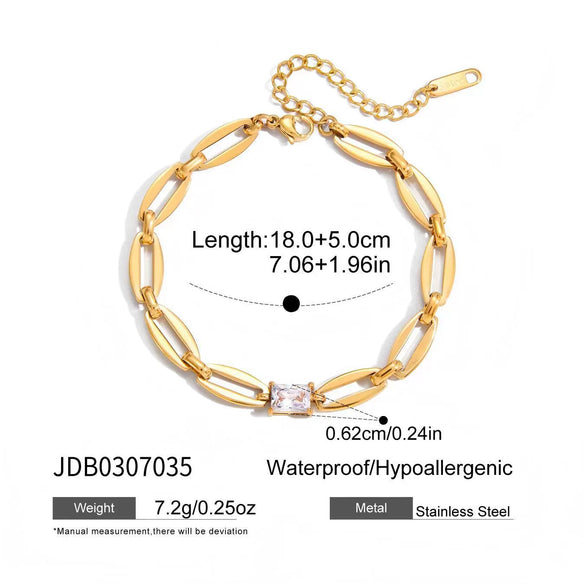 Wholesale Electroplated Geometric Stainless Steel Bracelet For Women