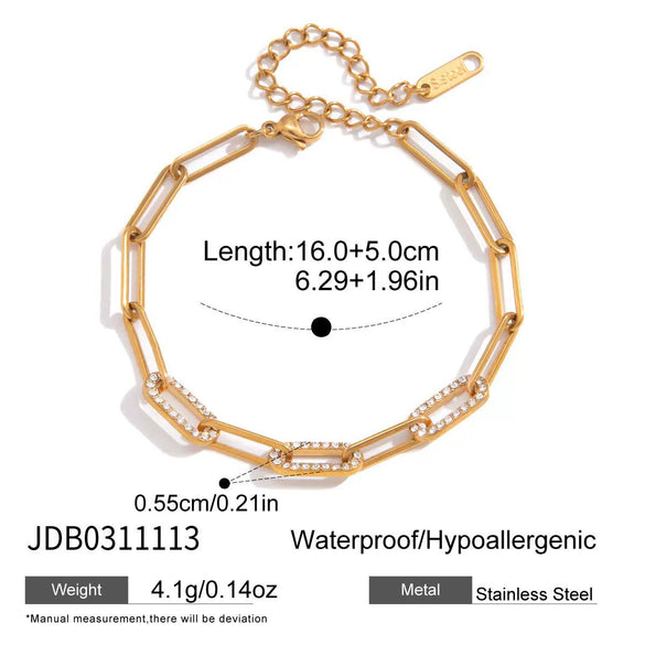 Wholesale Electroplated Geometric Stainless Steel Bracelet For Women