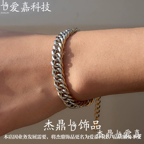 Wholesale Electroplated Geometric Stainless Steel Bracelet For Women