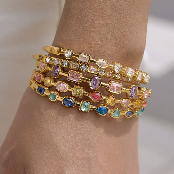 Wholesale Electroplated Geometric Stainless Steel Bracelet For Women