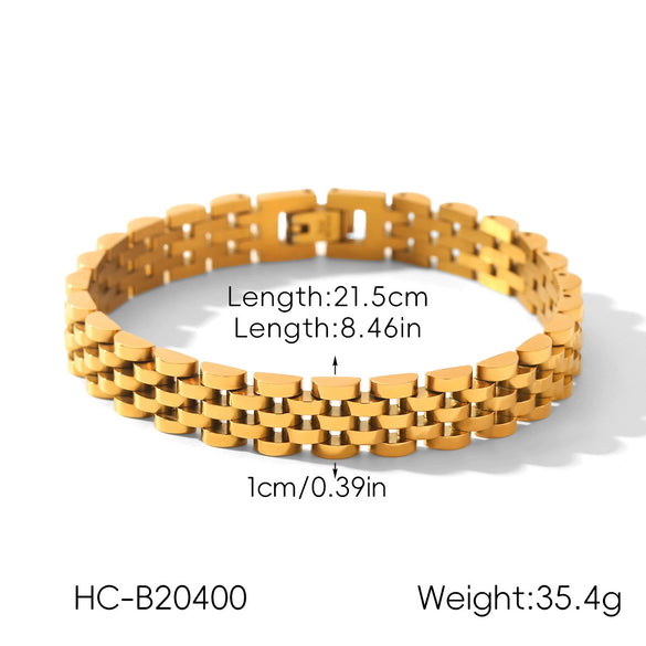 Wholesale Electroplated Geometric Stainless Steel Bracelet For Women