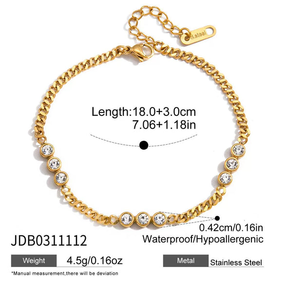 Wholesale Electroplated Geometric Stainless Steel Bracelet For Women