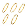 Wholesale Electroplated Geometric Stainless Steel Bracelet Set With Microinlaid Zircon And 18K Gold Plating