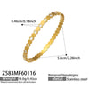 Wholesale Electroplated Geometric Stainless Steel Bracelet Set With Microinlaid Zircon And 18K Gold Plating