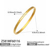 Wholesale Electroplated Geometric Stainless Steel Bracelet Set With Microinlaid Zircon And 18K Gold Plating