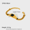Wholesale Electroplated Geometric Stainless Steel Bracelet With Square Watch Unisex Jewelry