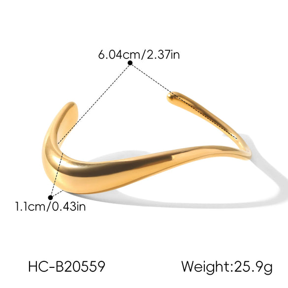 Wholesale Electroplated Geometric Stainless Steel Bracelet With Versatile Design